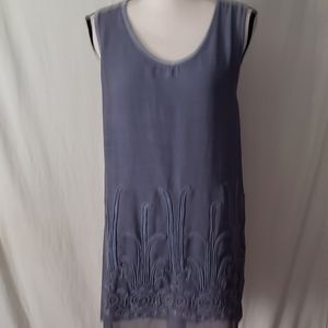 V Cristina Slate Gray Tunic Tank Top
